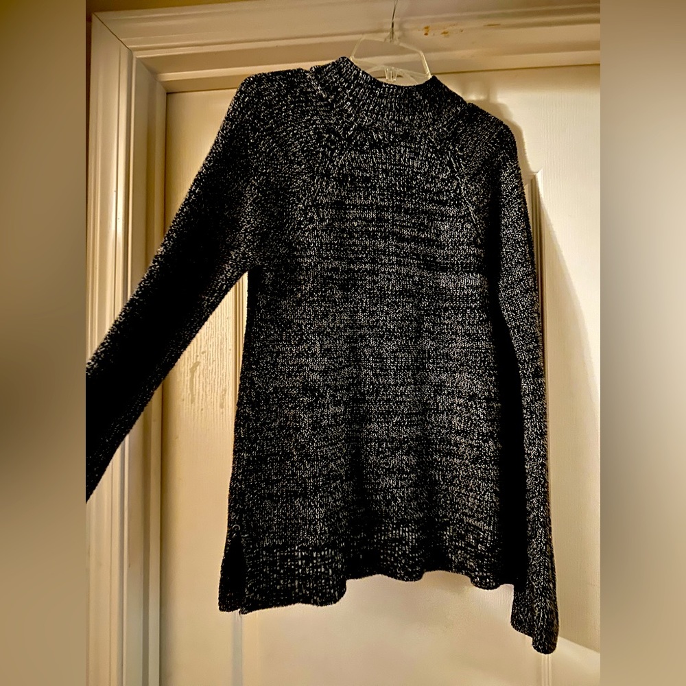 Long sleeve mock turtle neck sweater